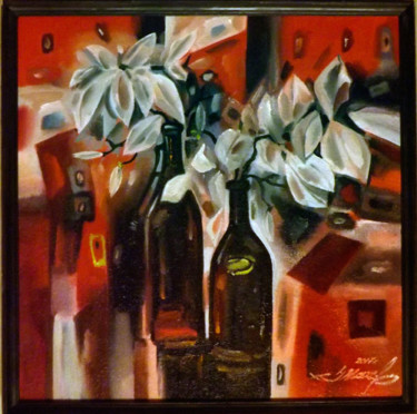 Painting titled "Magnolias" by Ivan Maksymiuk, Original Artwork, Oil