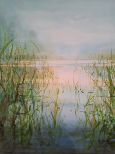 Painting titled "waterriet" by Ivo Walschot, Original Artwork, Acrylic