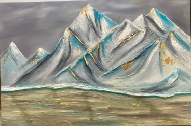Картина под названием "Горы" - Ивонна Каракушьян (АРАКВИ), Подлинное произведение искусства, Масло