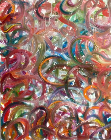 Картина под названием "«Нервы» (”Nerves”)" - Ивонна Каракушьян (АРАКВИ), Подлинное произведение искусства, Масло