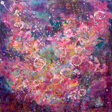 Purple Fantasy Painting titled "Purple Fantasy" by Irina Vladau, Original Art, Acrylic Mounted on Stretcher frame
