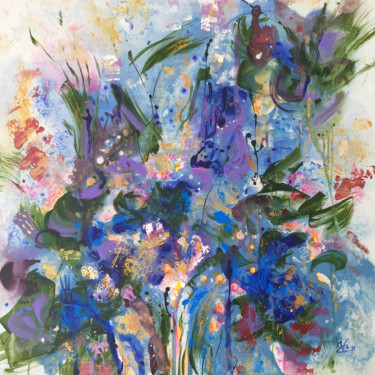 Blue Field Peinture intitulée "Blue Field" par Irina Vladau, Œuvre d'art originale, Acrylique Monté sur Châssis