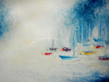 Painting titled "L'aube des pêcheurs…" by Ivy Howard, Original Artwork