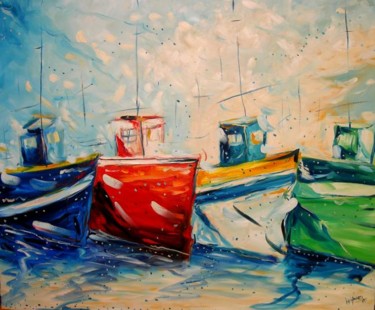 Painting titled "Port d'attache - Po…" by Ivy Howard, Original Artwork