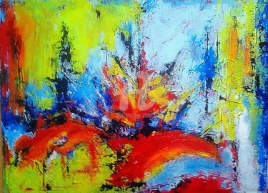 Painting titled "Forêt  poétique" by Is, Original Artwork, Acrylic