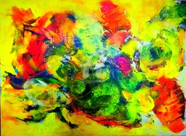 Pittura intitolato "Absolument  abstrai…" da Is, Opera d'arte originale, Acrilico