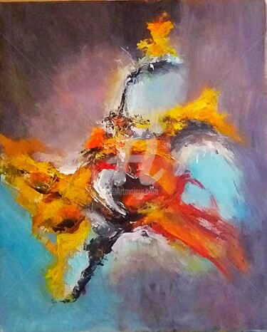 Painting titled "Abstraction 1" by Is, Original Artwork, Acrylic