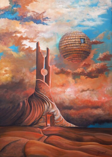 Peinture intitulée "Wieża" par Iwona Szmist, Œuvre d'art originale, Huile