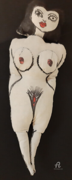 Art textile intitulée "Poupée 1" par Ix, Œuvre d'art originale, Tissu