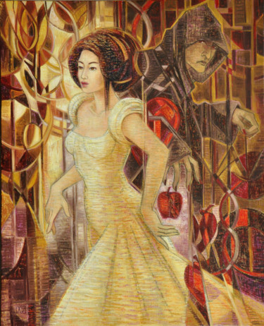 Schilderij getiteld "Blanche-Neige" door Ixia, Origineel Kunstwerk, Anders