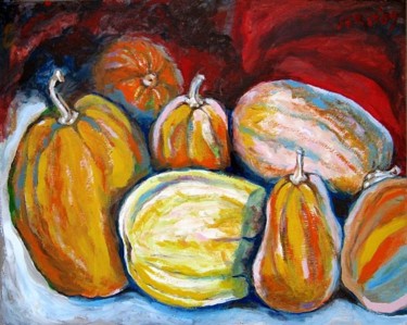Картина под названием "Pumpkins" - Ixygon, Подлинное произведение искусства