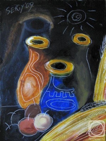 Картина под названием "Four Jug" - Ixygon, Подлинное произведение искусства, Масло