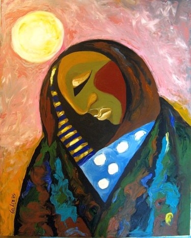 Картина под названием "Gipsy woman" - Ixygon, Подлинное произведение искусства