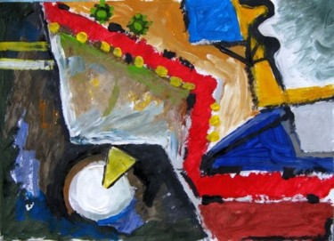 Картина под названием "Traffic" - Ixygon, Подлинное произведение искусства, Масло