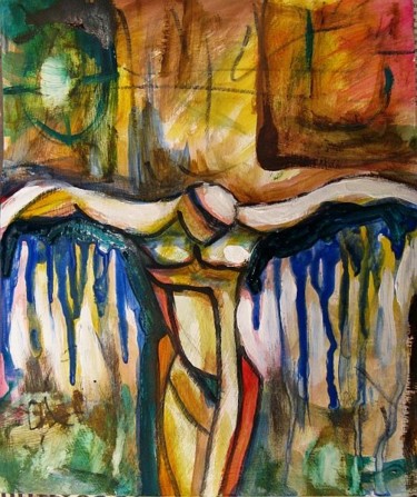 Картина под названием "Untitled" - Ixygon, Подлинное произведение искусства, Масло