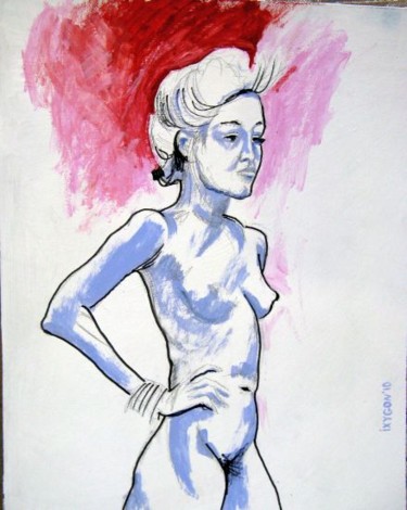 Рисунок под названием "Etude nude" - Ixygon, Подлинное произведение искусства, Другой