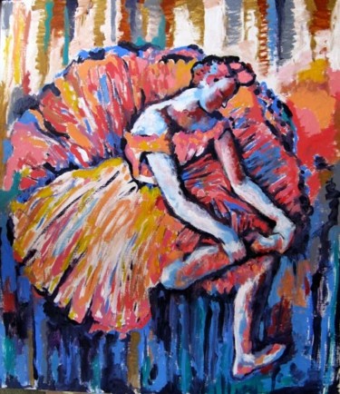 Картина под названием "Dancer (after Degas)" - Ixygon, Подлинное произведение искусства, Масло