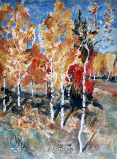 Картина под названием "Autumn" - Ixygon, Подлинное произведение искусства, Масло
