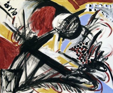 Картина под названием "No Name" - Ixygon, Подлинное произведение искусства, Масло
