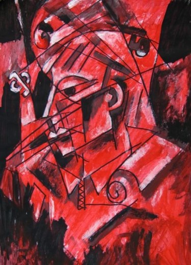 Картина под названием "Poet" - Ixygon, Подлинное произведение искусства, Масло