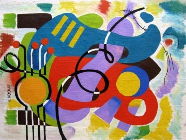 Картина под названием "Suprematism oil, ca…" - Ixygon, Подлинное произведение искусства, Масло