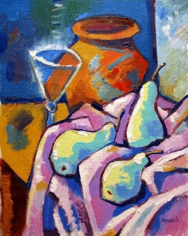 Картина под названием "Pears, 50x40, oil,…" - Ixygon, Подлинное произведение искусства, Масло