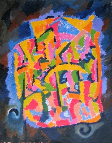 Картина под названием "Abstract" - Ixygon, Подлинное произведение искусства, Масло