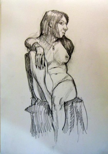 Рисунок под названием "Nude" - Ixygon, Подлинное произведение искусства, Другой