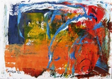 Картина под названием "Abstract" - Ixygon, Подлинное произведение искусства, Масло
