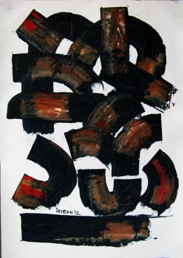 Картина под названием "Minimalism" - Ixygon, Подлинное произведение искусства, Масло