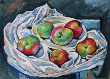 Картина под названием "Neighbour's Apples" - Ixygon, Подлинное произведение искусства, Масло