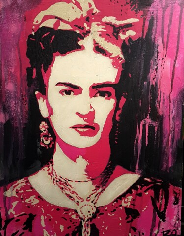 Painting titled "Frida" by Iza, Original Artwork, Acrylic