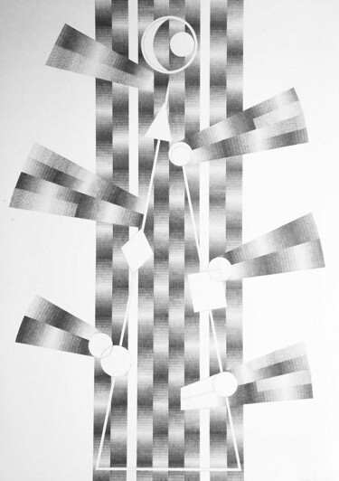 Dessin intitulée "L'esprit libre" par Izabela Hren, Œuvre d'art originale, Crayon