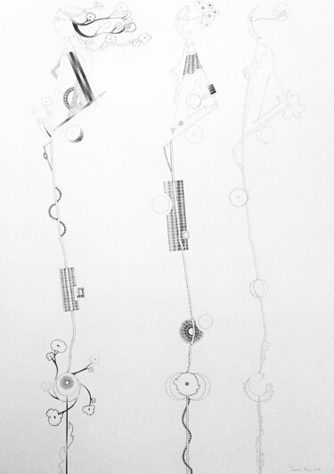 Drawing titled "L'évolution personn…" by Izabela Hren, Original Artwork, Pencil