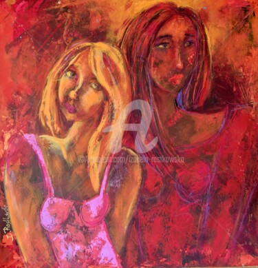 Painting titled "FRIENDS" by Izabela Rostkowska, Original Artwork, Acrylic