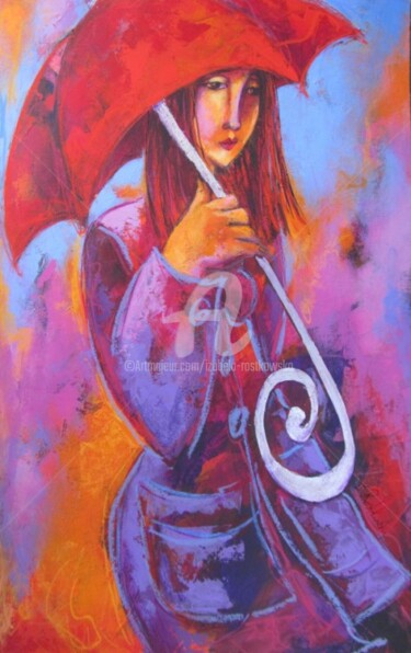 Painting titled "UMBRELLA" by Izabela Rostkowska, Original Artwork