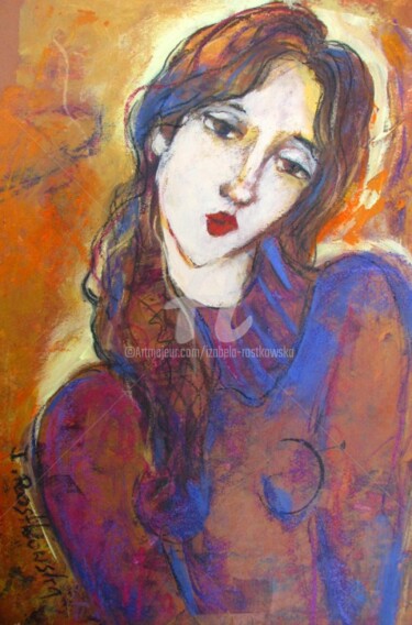 Painting titled "FACE 2" by Izabela Rostkowska, Original Artwork