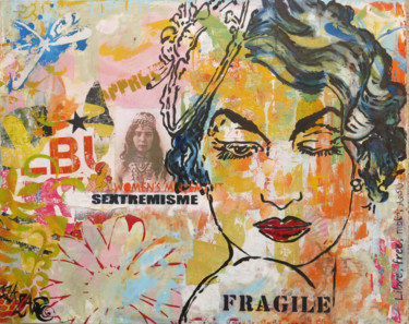 Fragille II Peinture intitulée "Fragille II" par Iza Zaro, Œuvre d'art originale, Acrylique