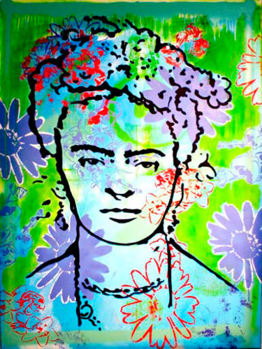Pintura intitulada "Frida" por Iza Zaro, Obras de arte originais, Acrílico