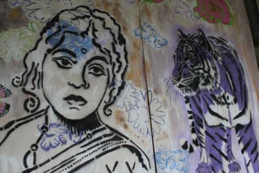 Collaboration IZa Zaro/Mosko Peinture intitulée "Collaboration IZa Z…" par Iza Zaro, Œuvre d'art originale, Huile
