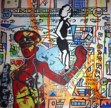 IZa Zaro/ Simon Pradinas Peinture intitulée "IZa Zaro/ Simon Pra…" par Iza Zaro, Œuvre d'art originale, Autre