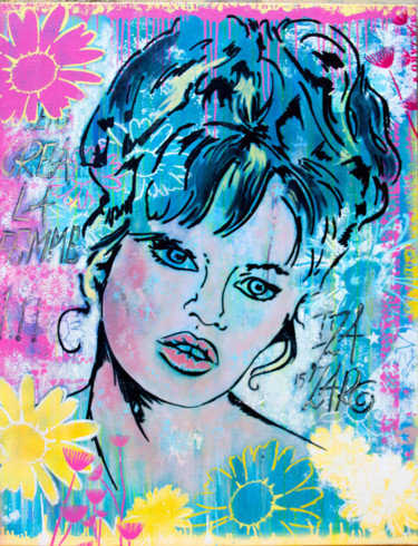 「Brigitte B」というタイトルの絵画 Iza Zaroによって, オリジナルのアートワーク