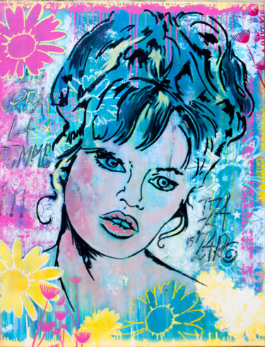 Brigitte B Peinture intitulée "Brigitte B" par Iza Zaro, Œuvre d'art originale,