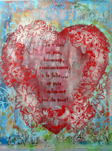 Peinture intitulée "Coeur de Wall" par Iza Zaro, Œuvre d'art originale, Acrylique