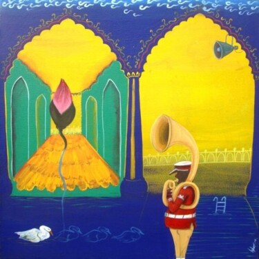 Painting titled "exsaciti of sund" by Izhar Alam, Original Artwork, Oil