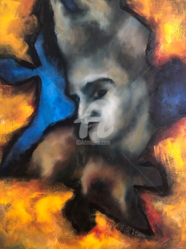 Pintura intitulada "Le Joker" por Izla, Obras de arte originais, Óleo