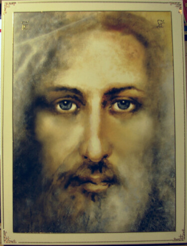 Schilderij getiteld "Jesus Christ. Shrou…" door Sergei Kolko, Origineel Kunstwerk, Olie