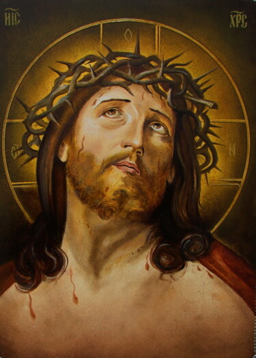Pintura intitulada "Jesus Christ. Иисус…" por Sergei Kolko, Obras de arte originais, Óleo