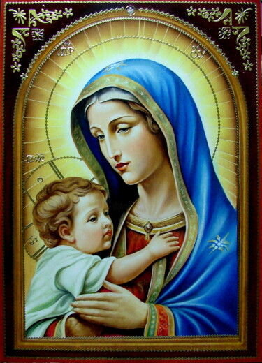 Pintura intitulada "Mother of God the V…" por Sergei Kolko, Obras de arte originais, Óleo