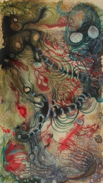 Malerei mit dem Titel "SEA SPELLS" von Izabella Ortiz, Original-Kunstwerk